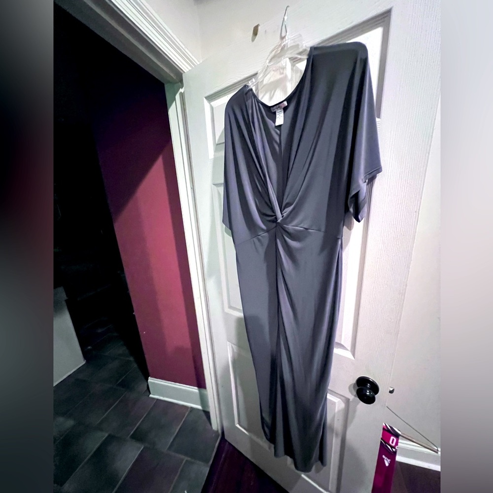 Gray Maxi dress.
